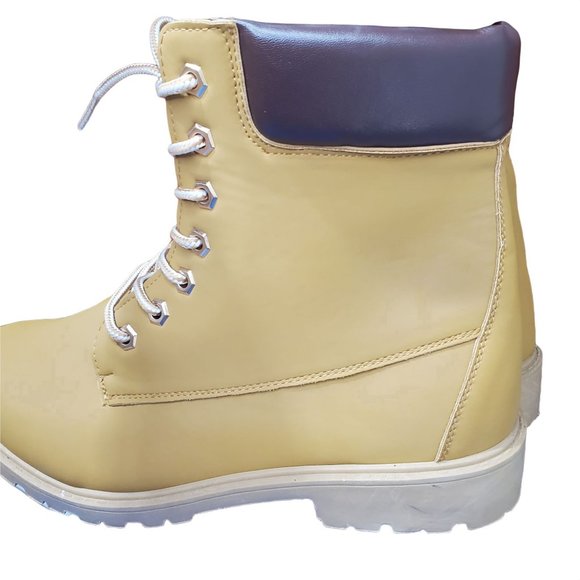 rue21 Camel Combats Lace boots Sz 9 New - Picture 9 of 15